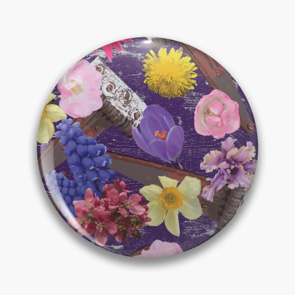 Item preview, Rustic Hinges & Flowers on Purple designed and sold by Digitalmyth's Designs.