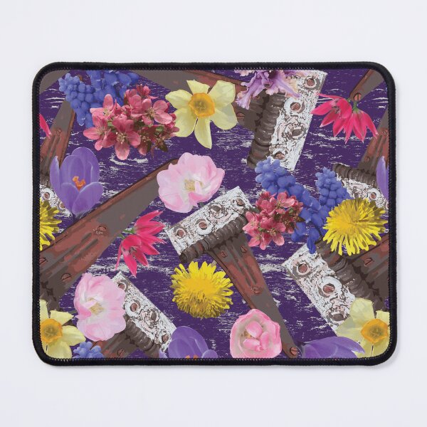 Item preview, Rustic Hinges & Flowers on Purple designed and sold by Digitalmyth's Designs.
