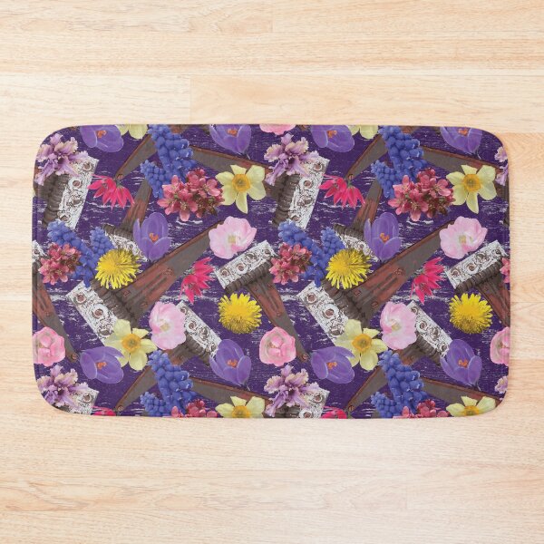 Item preview, Rustic Hinges & Flowers on Purple designed and sold by Digitalmyth's Designs.