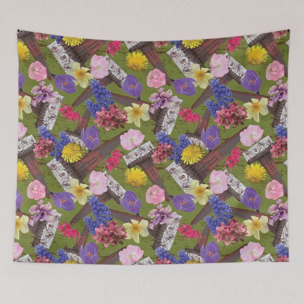 Item preview, Rustic Hinges & Flowers on Green designed and sold by Digitalmyth's Designs.