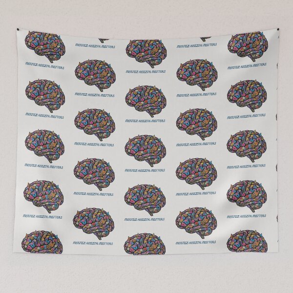 Item preview, Mental Health Matters Gift Funny Psychologist Floral Brain Therapist Art designed and sold by AkDesign022.