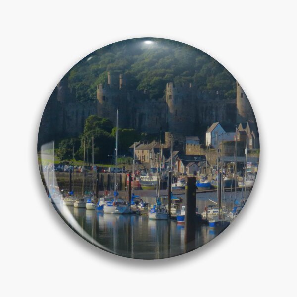Item preview, Conwy castle overlooking the majestic harbour with its fishing fleet and pleasure craft  designed and sold by Ribster13.