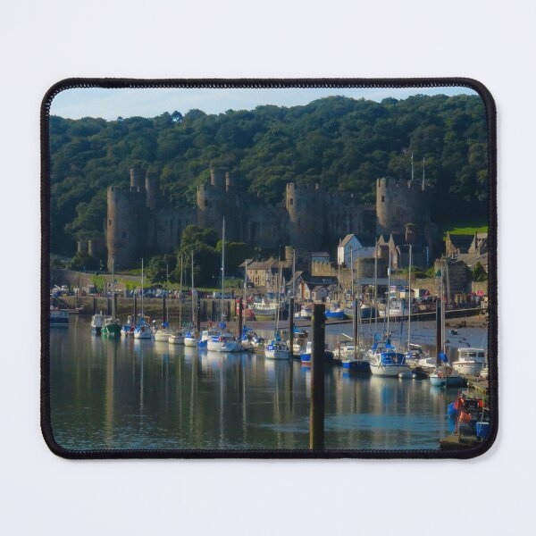 Item preview, Conwy castle overlooking the majestic harbour with its fishing fleet and pleasure craft  designed and sold by Ribster13.