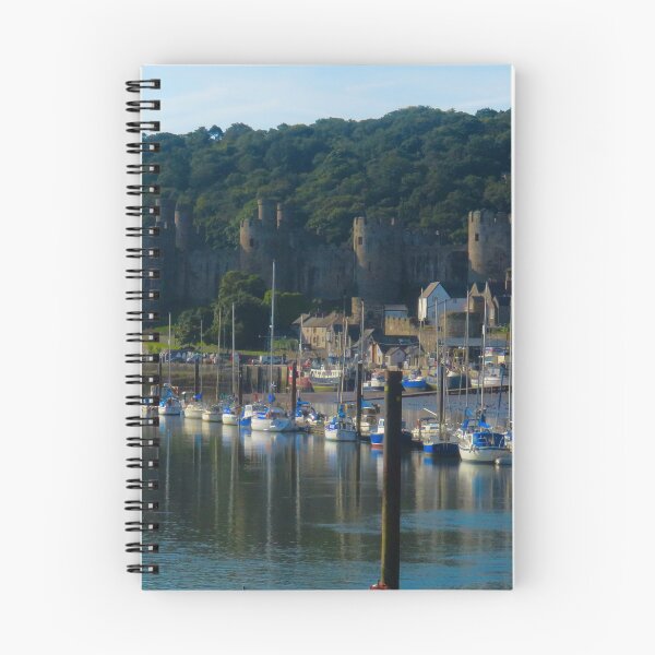 Item preview, Conwy castle overlooking the majestic harbour with its fishing fleet and pleasure craft  designed and sold by Ribster13.