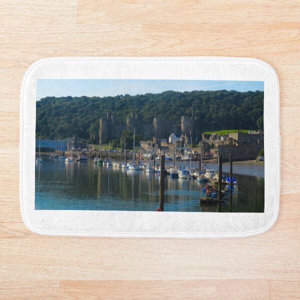 Item preview, Conwy castle overlooking the majestic harbour with its fishing fleet and pleasure craft  designed and sold by Ribster13.