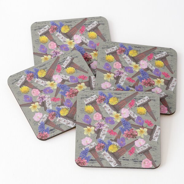Item preview, Rustic Hinges & Flowers on Tan designed and sold by Digitalmyth's Designs.
