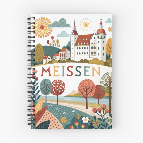 Item preview, Meissen Germany Travel Poster | Albrechtsburg Castle & Old Town Illustration | European Wall Art designed and sold by Witsprings.