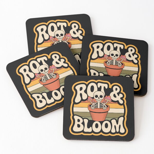Item preview, Rot and Bloom Skeleton Plant Pot Vintage Halloween Design designed and sold by Raw Tigers.