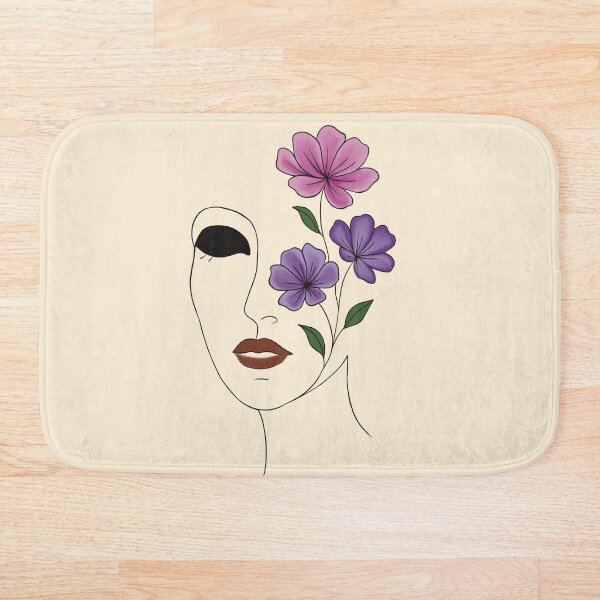 Item preview, Elegance Entwined: Minimalist Face Floral Illustration designed and sold by Senorona.