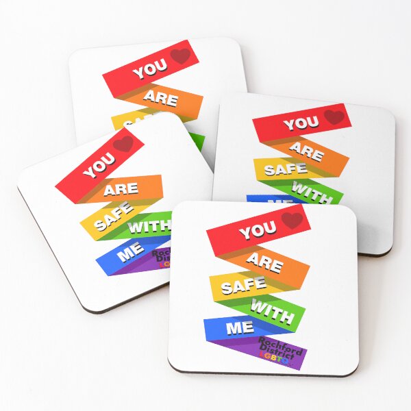 Item preview, You are safe with me - Rainbow Flag designed and sold by Rochford District LGBTQ+ Group.