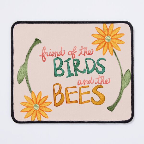 Item preview, Friend of the birds and the bees, nature flowers, sunflower text art designed and sold by Pixel & Petal Co..