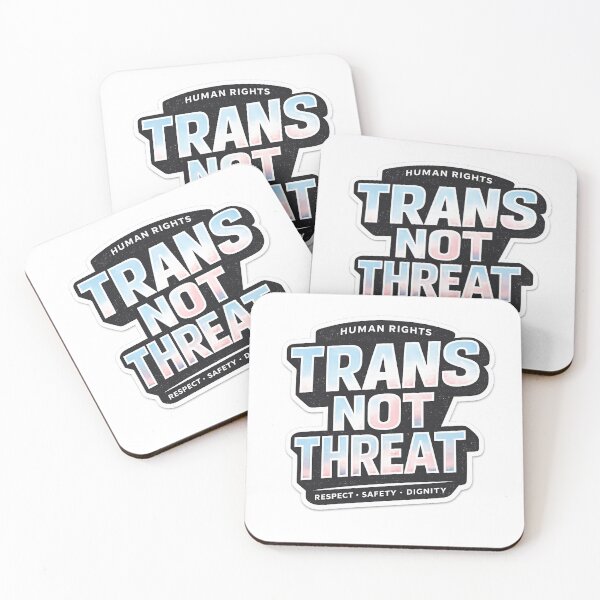 Item preview, Trans Not Threat Human Rights designed and sold by Stikaro.