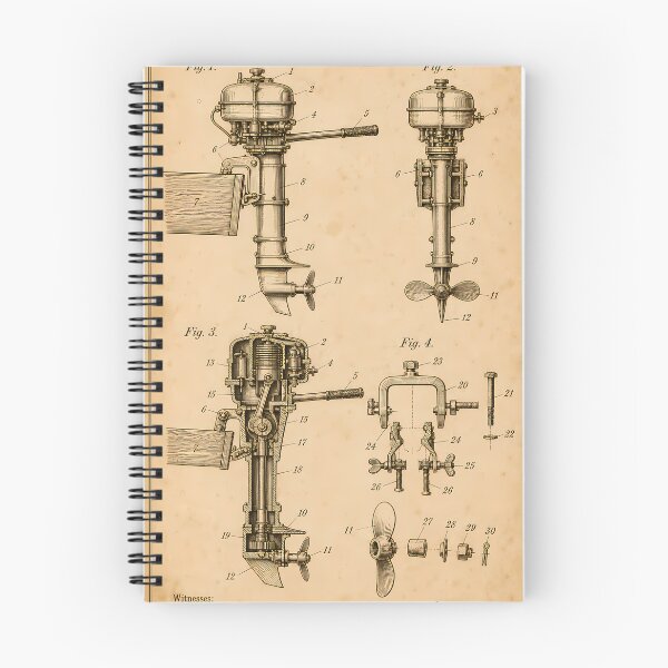 Item preview, Outboard Motor Patent Print · Vintage Portrait Wall Art · Boating Gift designed and sold by Savannah North.