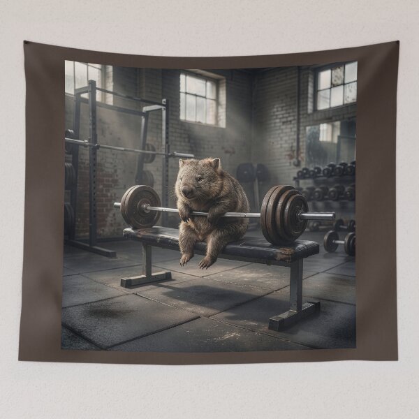Item preview, Wombat Needs a Spot in Weight Room designed and sold by Tridentulus.