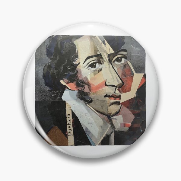 Item preview, Alexander Pushkin – Literary Collage Portrait Art Print | Russian Poetry Golden Age Literature Poster designed and sold by OzzFrequency.