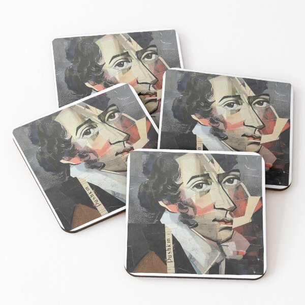 Item preview, Alexander Pushkin – Literary Collage Portrait Art Print | Russian Poetry Golden Age Literature Poster designed and sold by OzzFrequency.