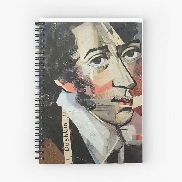 Item preview, Alexander Pushkin – Literary Collage Portrait Art Print | Russian Poetry Golden Age Literature Poster designed and sold by OzzFrequency.