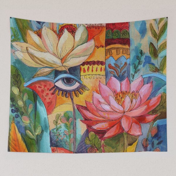 Item preview, Hamsa Talisman  Lotus Protection  designed and sold by AlisaArtDecor.