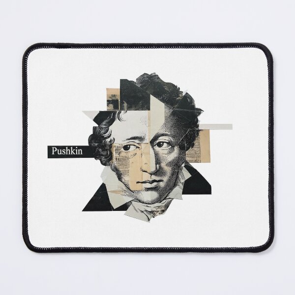 Item preview, Alexander Pushkin – Literary Collage Portrait Art Print | Russian Poetry Golden Age Literature Poster designed and sold by OzzFrequency.
