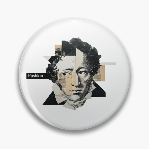 Item preview, Alexander Pushkin – Literary Collage Portrait Art Print | Russian Poetry Golden Age Literature Poster designed and sold by OzzFrequency.