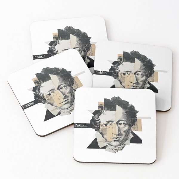 Item preview, Alexander Pushkin – Literary Collage Portrait Art Print | Russian Poetry Golden Age Literature Poster designed and sold by OzzFrequency.