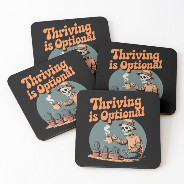 Item preview, Thriving Is Optional Skeleton Cactus Plant Lover Design designed and sold by Raw Tigers.