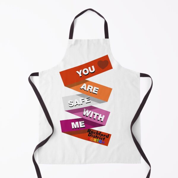 Item preview, You are safe with me - Lesbian Flag designed and sold by Rochford District LGBTQ+ Group.