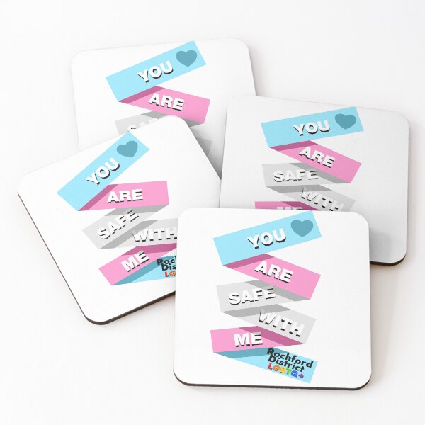Item preview, You are safe with me - Trans Flag designed and sold by Rochford District LGBTQ+ Group.