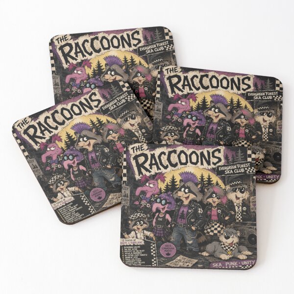 Item preview, The Raccoons - Ska Album Cover -classic cartoon homage designed and sold by DravensApparel.
