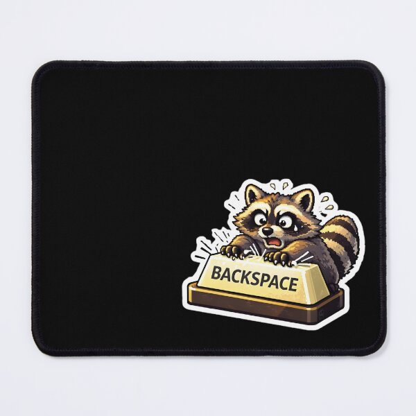 Item preview, Backspace Raccoon – Funny Tech Humor Keyboard Regret Design designed and sold by BriyaSol.
