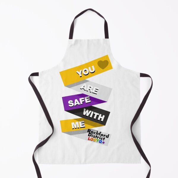 Item preview, You are safe with me - Non Binary Flag designed and sold by Rochford District LGBTQ+ Group.