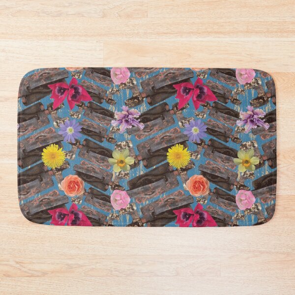 Item preview, Weathered Latches & Flowers on Blue designed and sold by Digitalmyth's Designs.