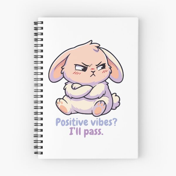 Item preview, Cute Pink Bunny Positive Vibes Ill Pass designed and sold by AnnLya.