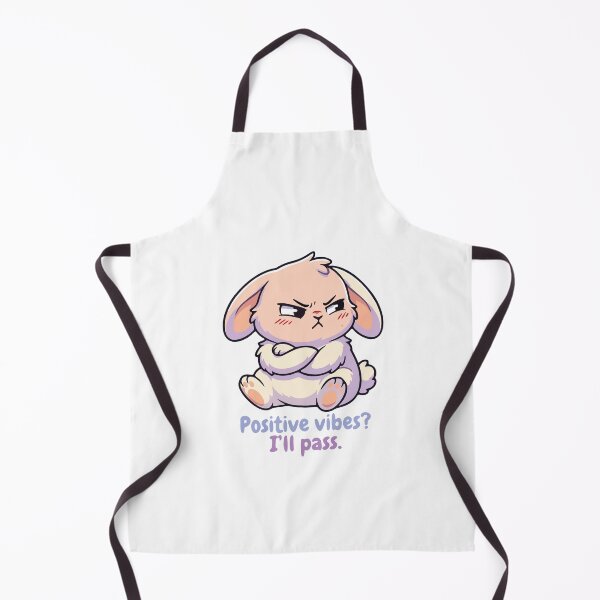 Item preview, Cute Pink Bunny Positive Vibes Ill Pass designed and sold by AnnLya.
