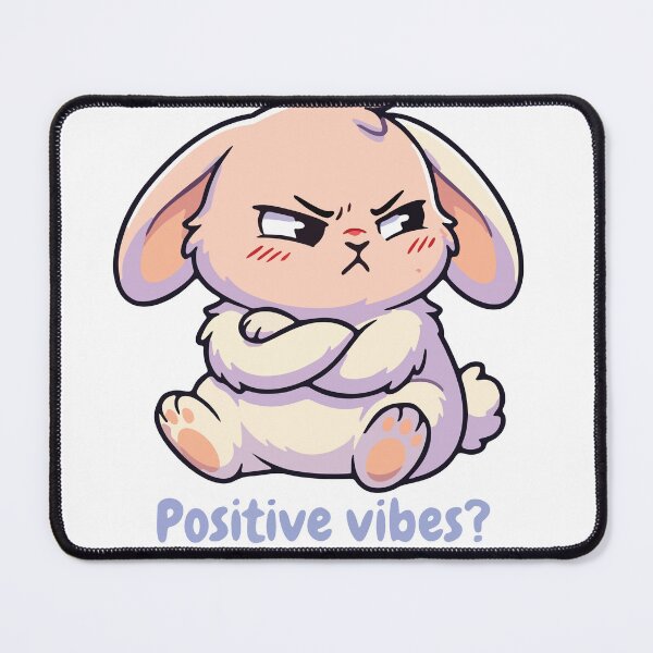 Item preview, Cute Pink Bunny Positive Vibes Ill Pass designed and sold by AnnLya.