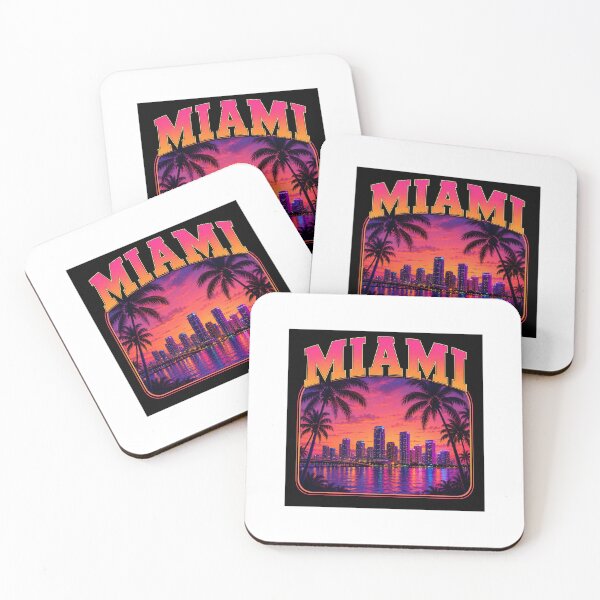 Item preview, Retro Miami Skyline Synthwave Sun designed and sold by DoganDesignCo.