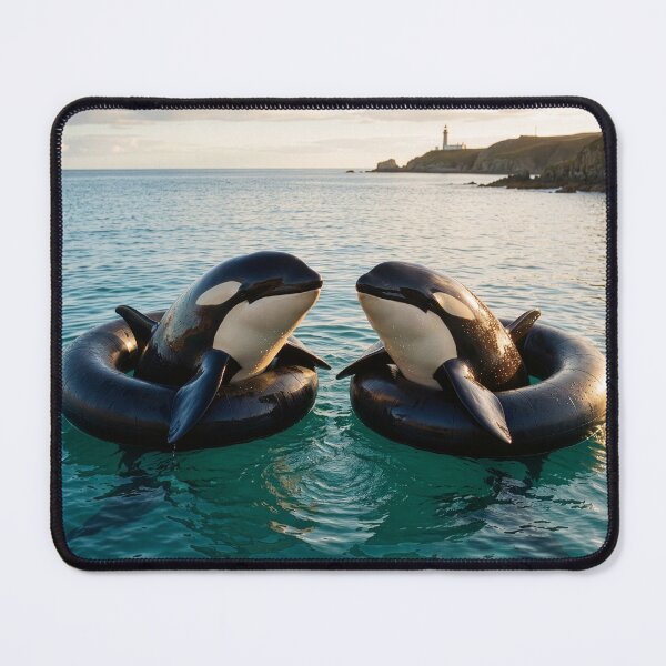 Item preview, Young Killer Whales Float in Inner Tubes designed and sold by Tridentulus.