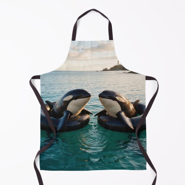 Item preview, Young Killer Whales Float in Inner Tubes designed and sold by Tridentulus.