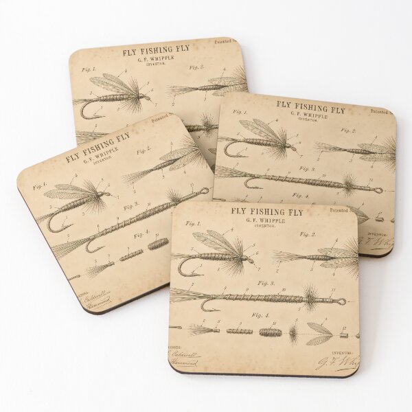 Item preview, Fly Fishing Fly Patent Print · Vintage Technical Wall Art · Angler Gift designed and sold by Savannah North.