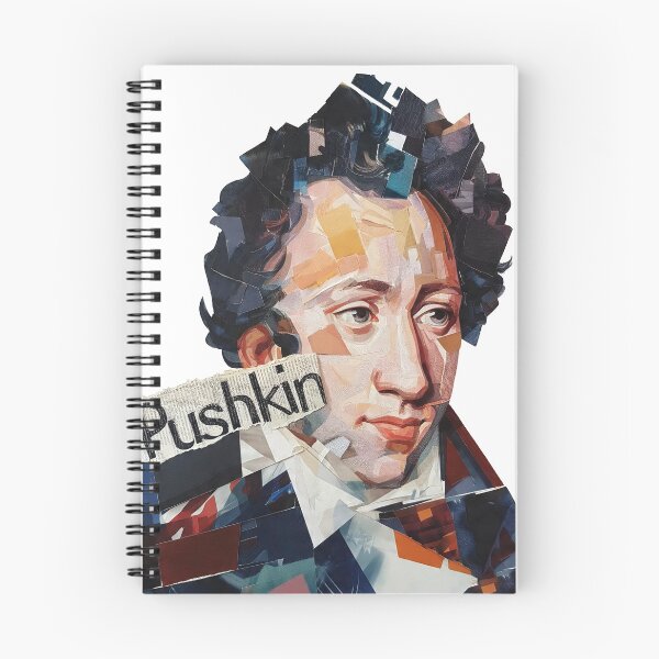 Item preview, Alexander Pushkin – Literary Collage Portrait Art Print | Russian Poetry Golden Age Literature Poster designed and sold by OzzFrequency.