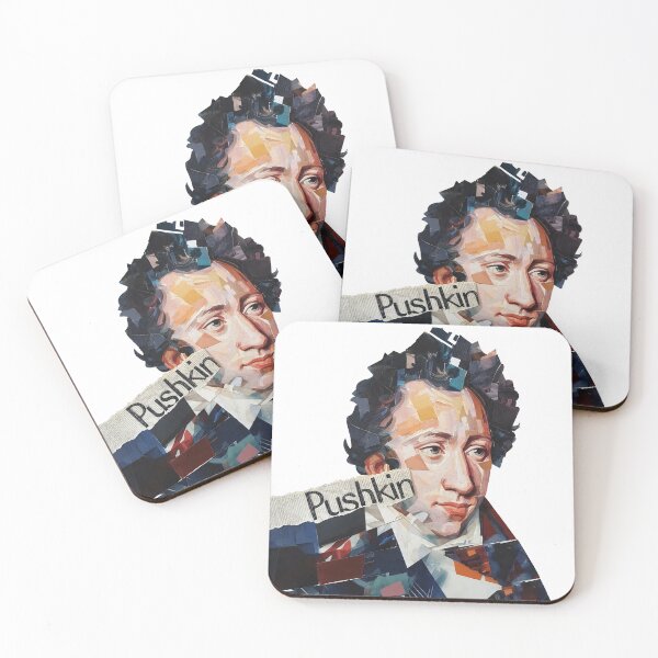 Item preview, Alexander Pushkin – Literary Collage Portrait Art Print | Russian Poetry Golden Age Literature Poster designed and sold by OzzFrequency.