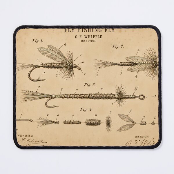 Item preview, Fly Fishing Fly Patent Print · Vintage Technical Wall Art · Angler Gift designed and sold by Savannah North.
