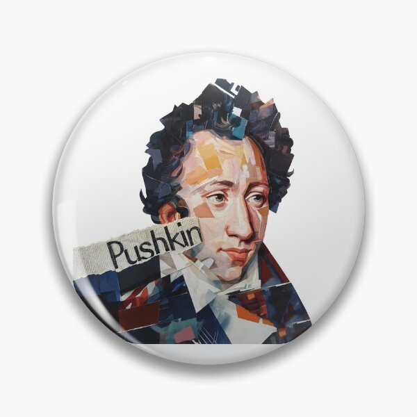 Item preview, Alexander Pushkin – Literary Collage Portrait Art Print | Russian Poetry Golden Age Literature Poster designed and sold by OzzFrequency.