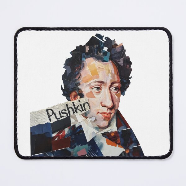 Item preview, Alexander Pushkin – Literary Collage Portrait Art Print | Russian Poetry Golden Age Literature Poster designed and sold by OzzFrequency.