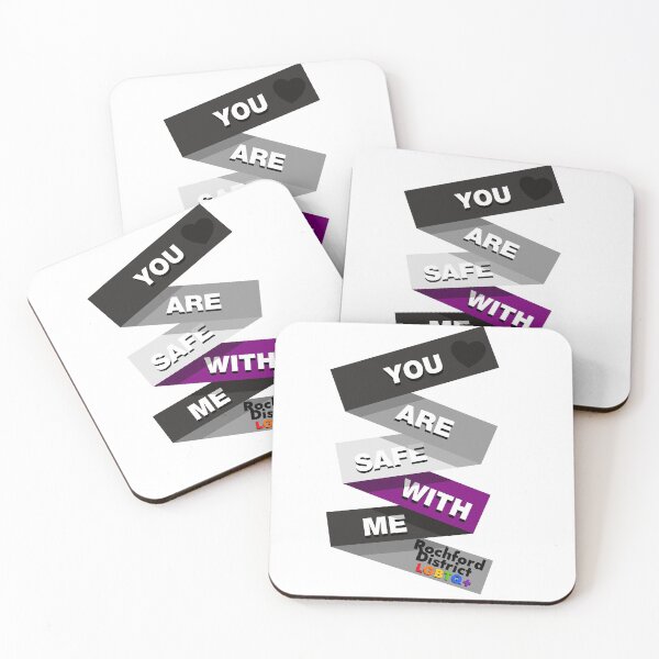 Item preview, You are safe with me - Asexual Flag designed and sold by Rochford District LGBTQ+ Group.