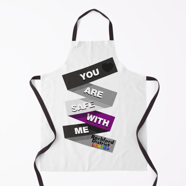 Item preview, You are safe with me - Asexual Flag designed and sold by Rochford District LGBTQ+ Group.