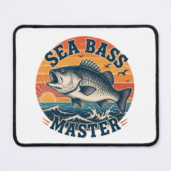 Item preview, Sea Bass Master Vintage Fishing Design designed and sold by Rightstudio1.