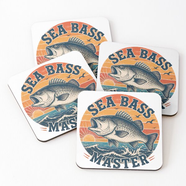 Item preview, Sea Bass Master Vintage Fishing Design designed and sold by Rightstudio1.