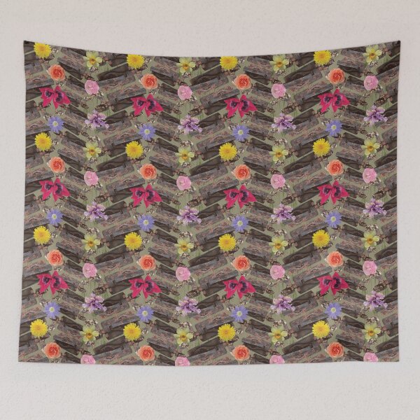 Item preview, Weathered Latches & Flowers on Tan designed and sold by Digitalmyth's Designs.