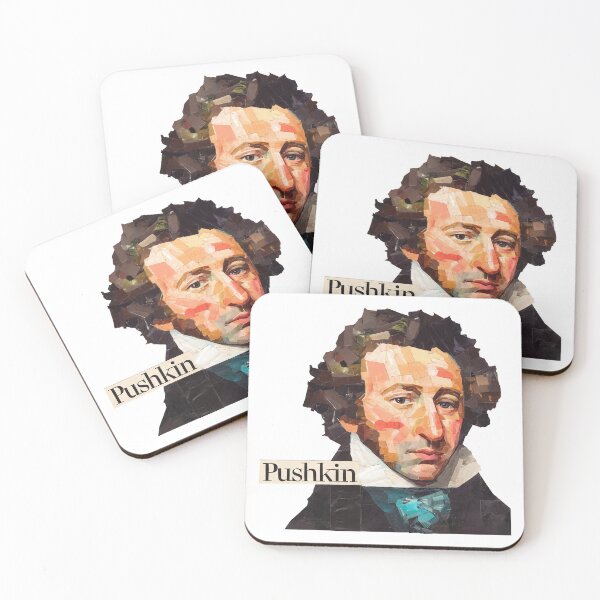 Item preview, Alexander Pushkin – Literary Collage Portrait Art Print | Russian Poetry Golden Age Literature Poster designed and sold by OzzFrequency.